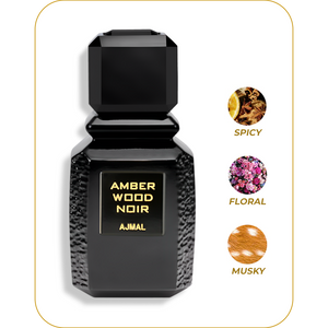 Amber Wood Noir  for unisex by Ajmal perfume 100ML EDP